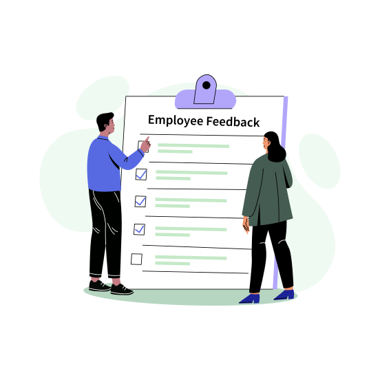 Employee Feedback, Review, Rating, Comment, Employment illustration