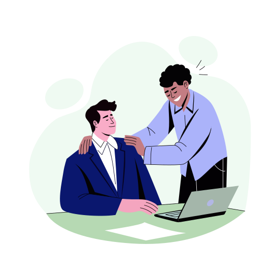 Employee Motivation, Advising, Guide, Support, Leadership, illustration