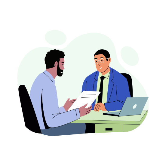 Office Discussion, Meeting, Talk, Chat, Conversation illustration