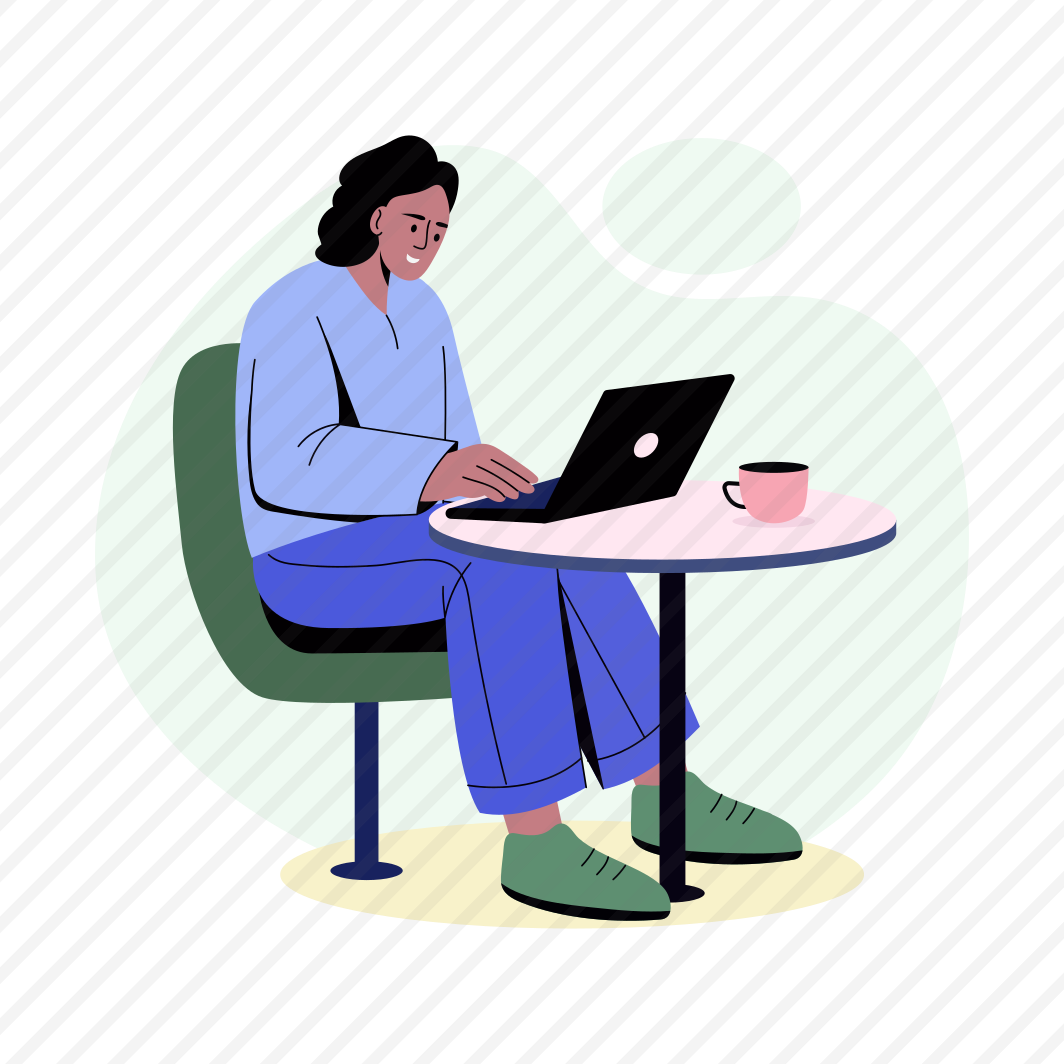 Online Work, Remotely, Freelancing, Outsourcing, Character preview