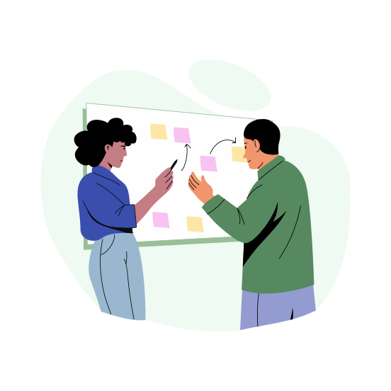 Project Planning, Strategy, Meeting, Discussion, Team illustration