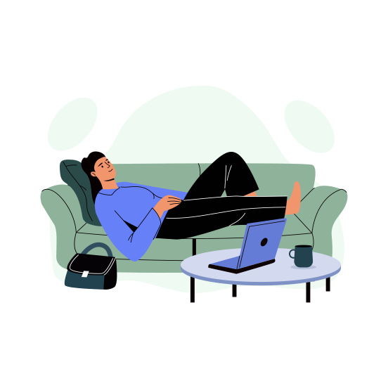Relaxing, Resting, Break, Employment, Character illustration