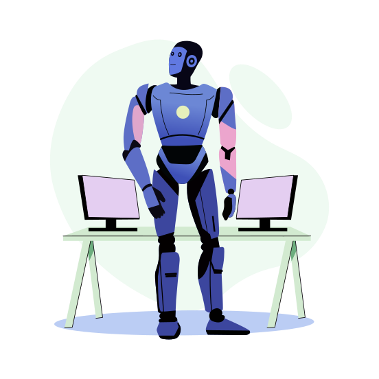 Robot Employee, Technology, Bot, Humanoid, Assistance, illustration