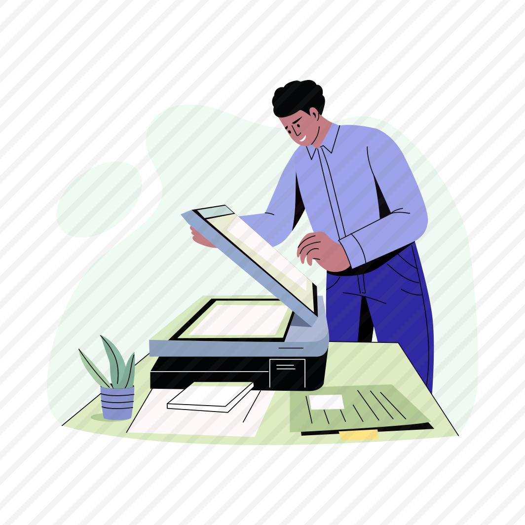 Scanning Document, Printing, Working, Employee, Corporate preview