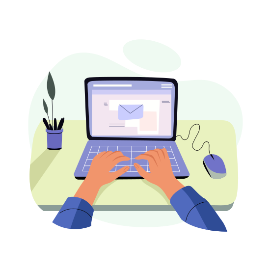 Sending Email, Mailing, Message, Communication, Letter illustration