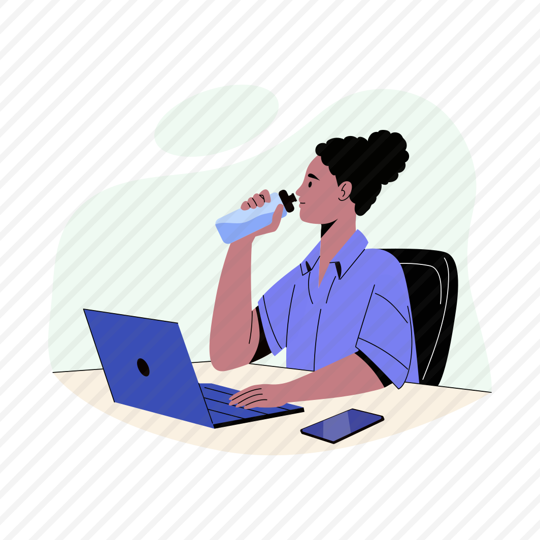 Sipping Water, Drinking, Hydrated, Break, Employment preview