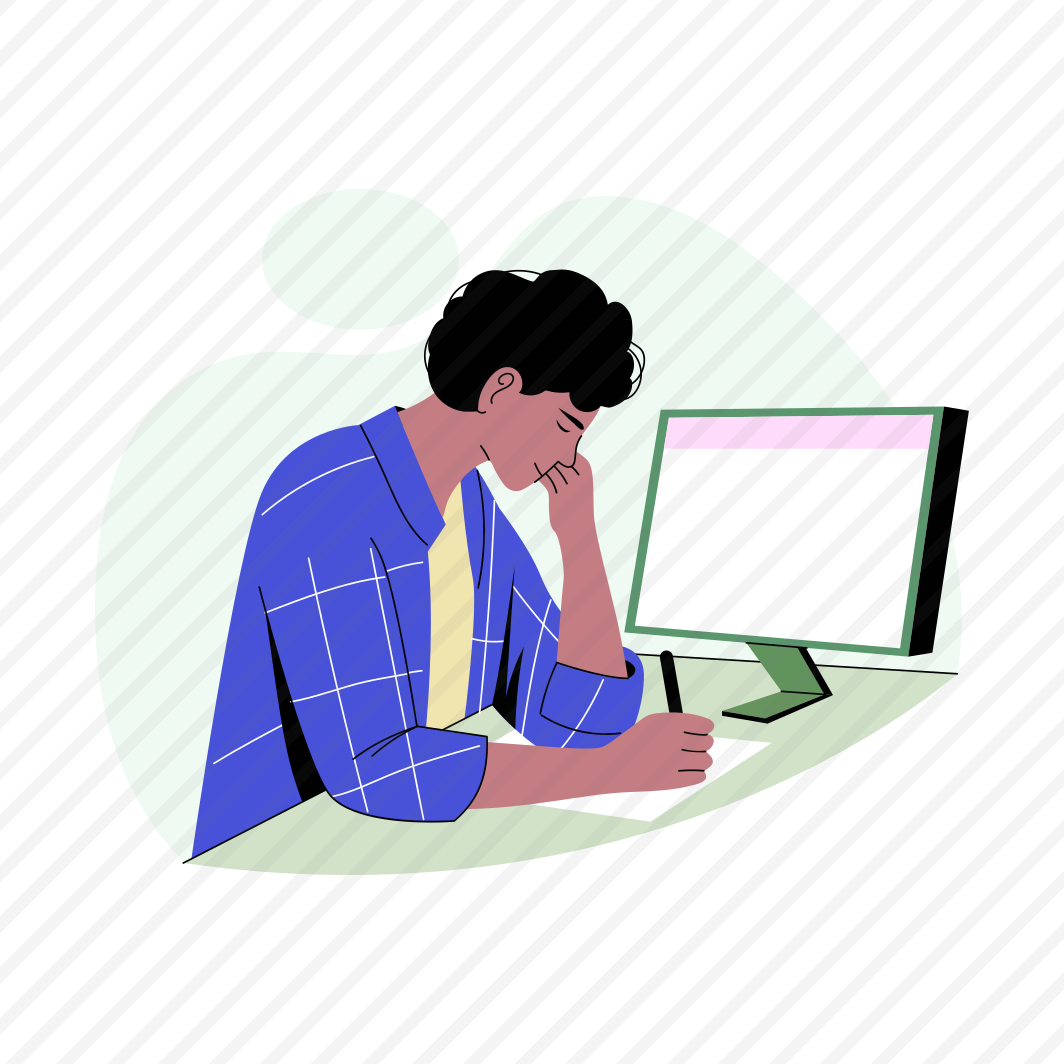 Tired Employee, Sad, Burnout, Workaholic, Character, preview