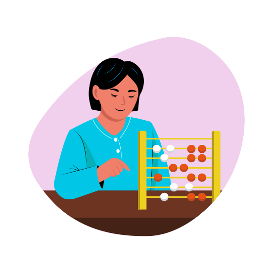 Abacus Counting, Calculation, Student, Learning, Mathematics illustration