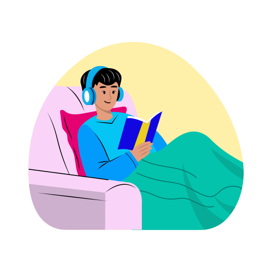 Audio Lesson, Listening, Audiobook, Study, Learning illustration