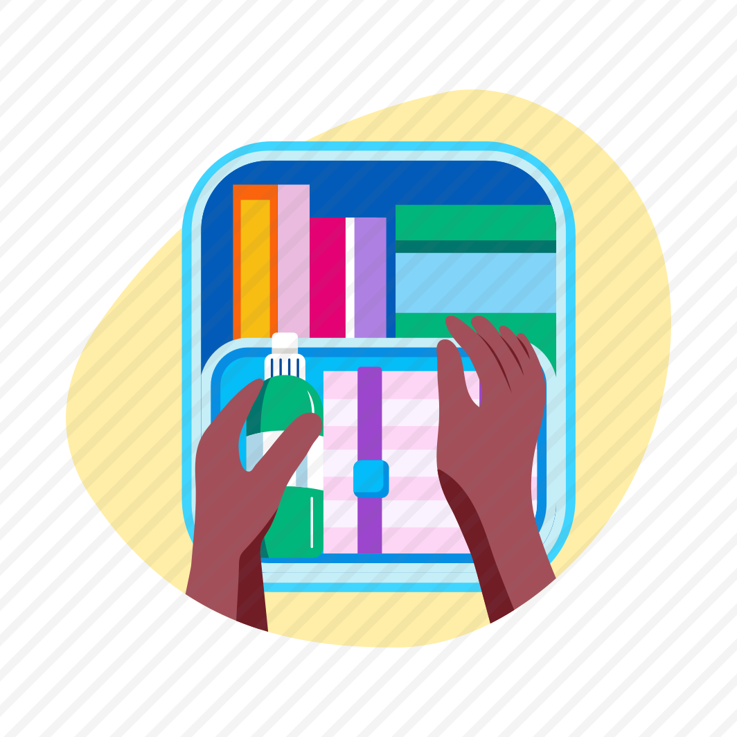 Bag Packing, Organizing, Arranging, School Bag, Books preview