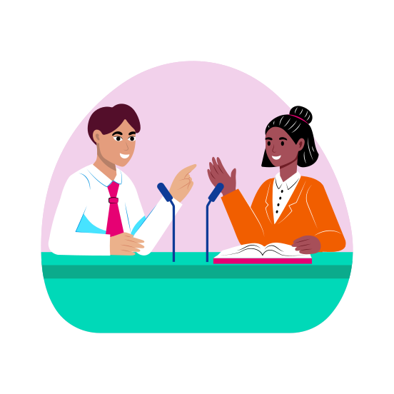 Debating, Speech, Competition, School Speech, Students illustration