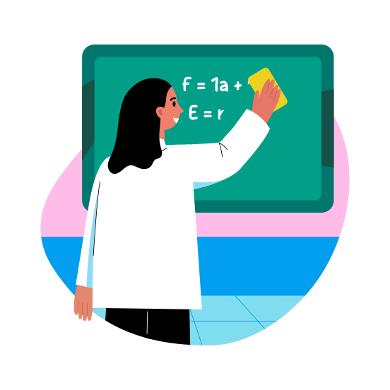 Erasing Board, Cleaning, Classroom, Student, Pupil illustration