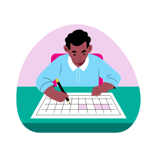 Homework, Student, Assignment, Learning, Writing illustration