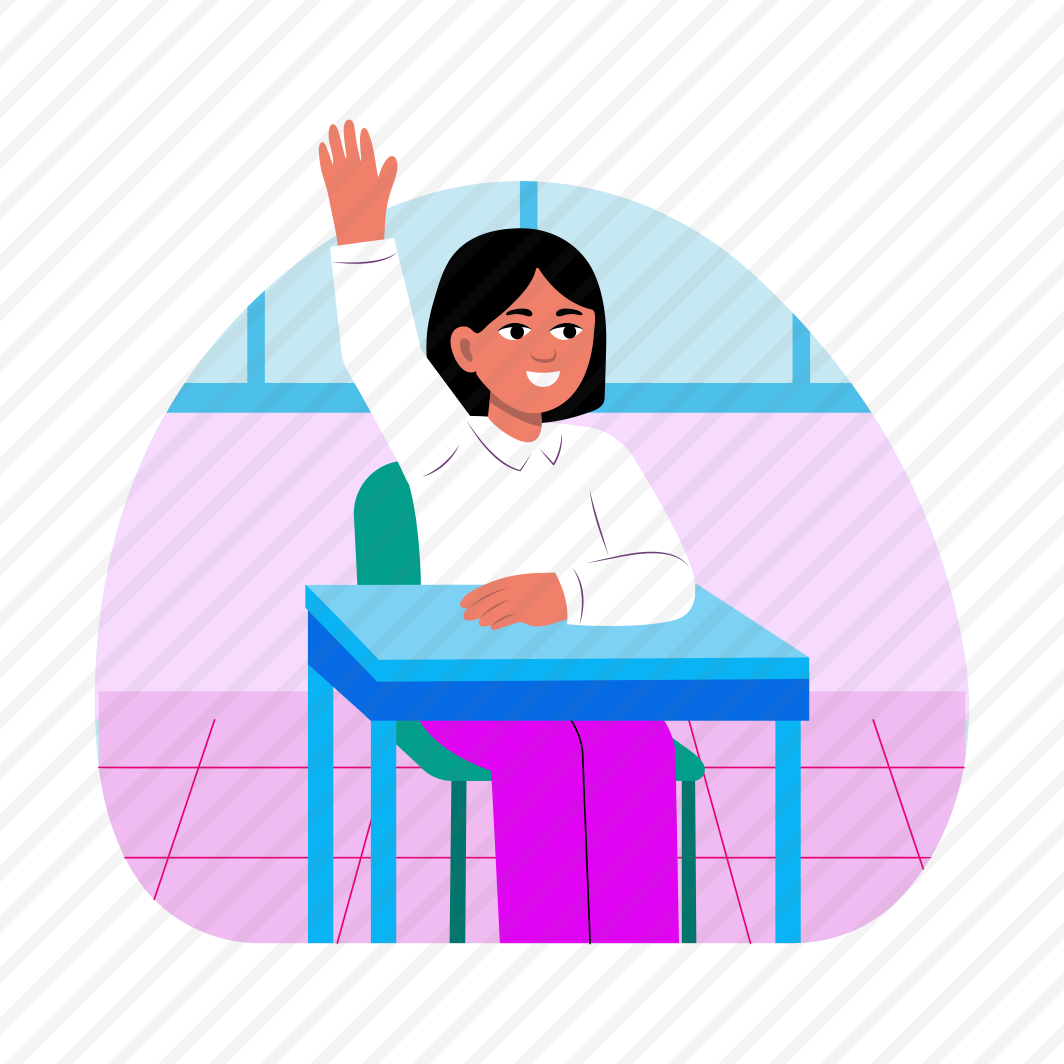 Raise Hand, Participating, Active Student, Classroom, Answering, preview