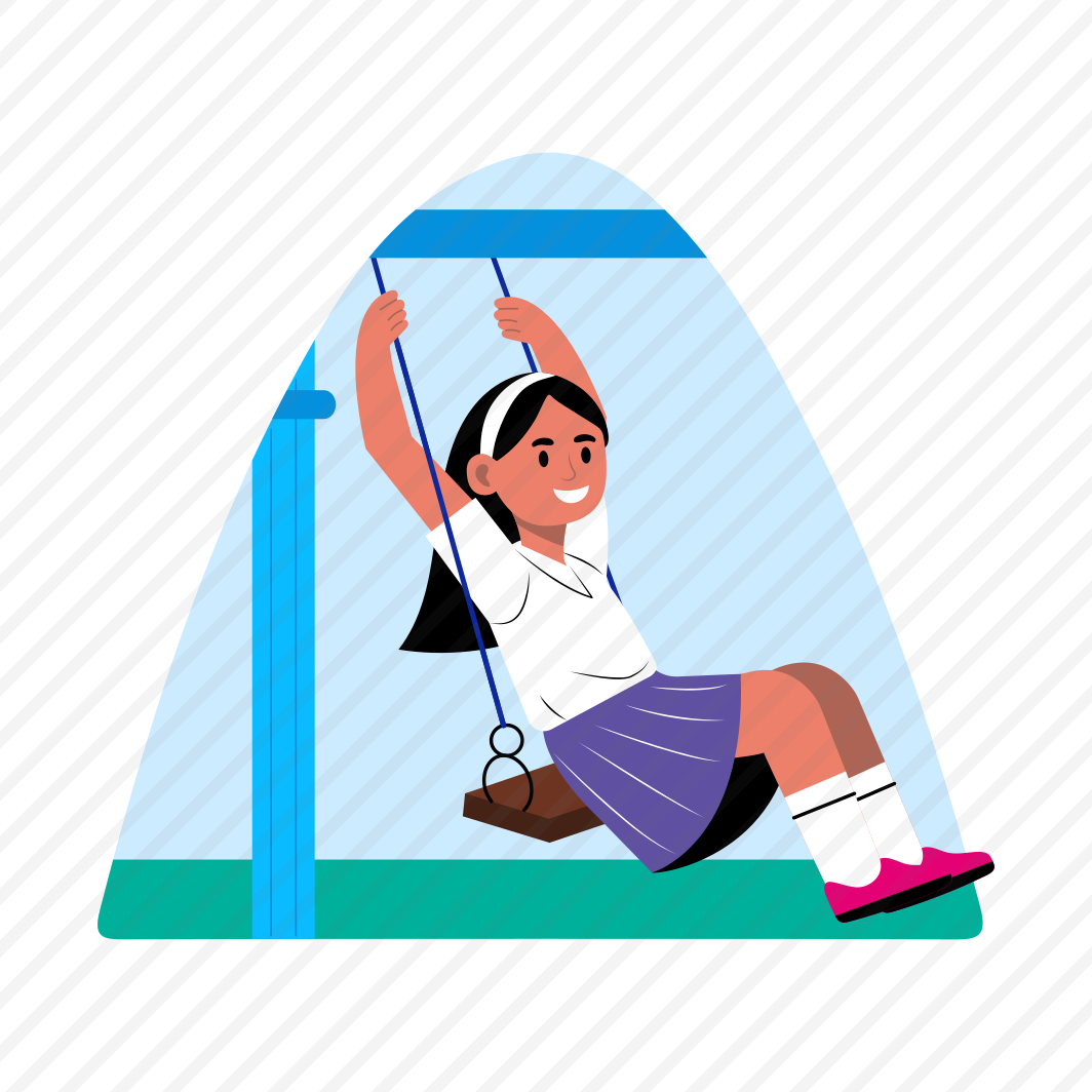 Recess Play, Swinging, Student, Kid, Enjoying preview