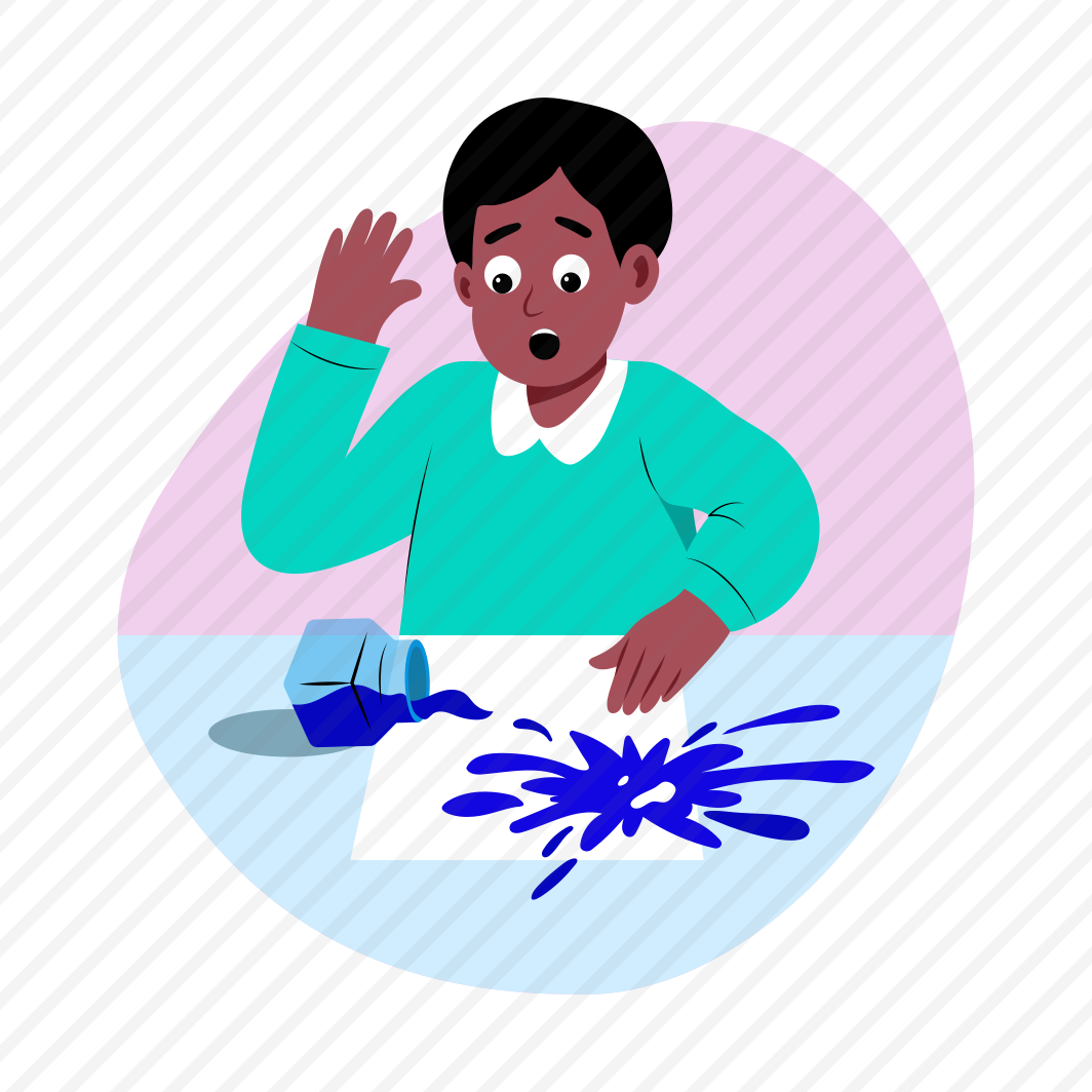 Spilling Ink, Shocking, Student, Mess, School Activity preview