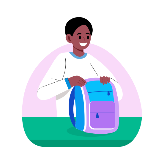 Student Bag, Knapsack, Rucksack, School Bag, Pupil illustration