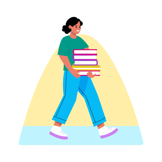 Student Books, Bibliophile, Reading, Student, Pupil, illustration