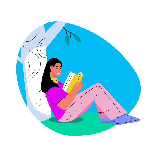 Student Reading, Book, Learning, Educational, Study illustration