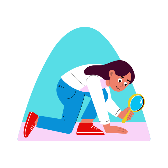 Student Searching, Finding, Research, Pupil, Interrogation illustration