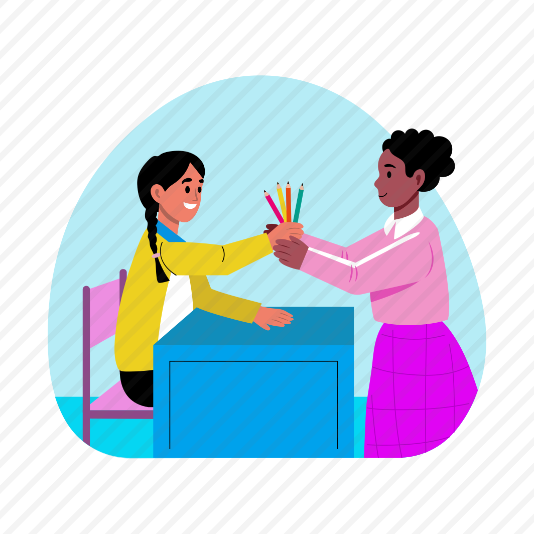 Student Sharing, Classmates, Crayons, Classroom, Friends preview