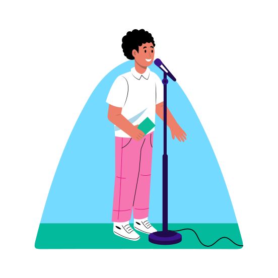 Student Speech, Debating, Speaking, Oration, Pupil illustration