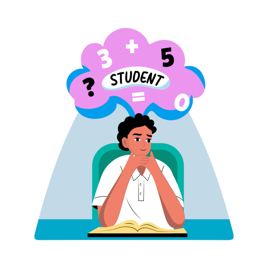 Student Thinking, Ideation, Creativity, Knowledge, Study illustration