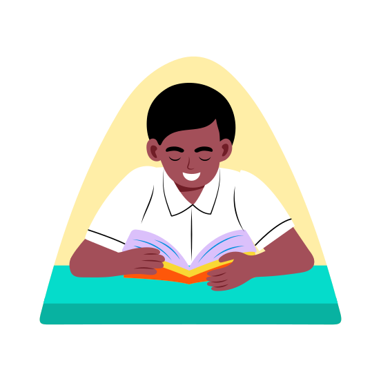 Studying, Learning, Reading, Student, Education illustration