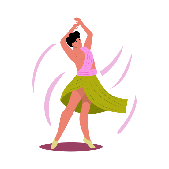 Cultural Dancer, Traditional, Festive, Artist, Performer illustration