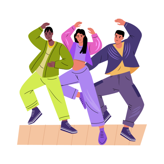 Dance Crew, Group, Performers, Artists, Choreography illustration