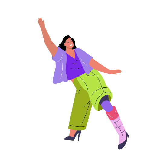 Dancer, Artist, Performer, Enjoying, Female Dancer illustration