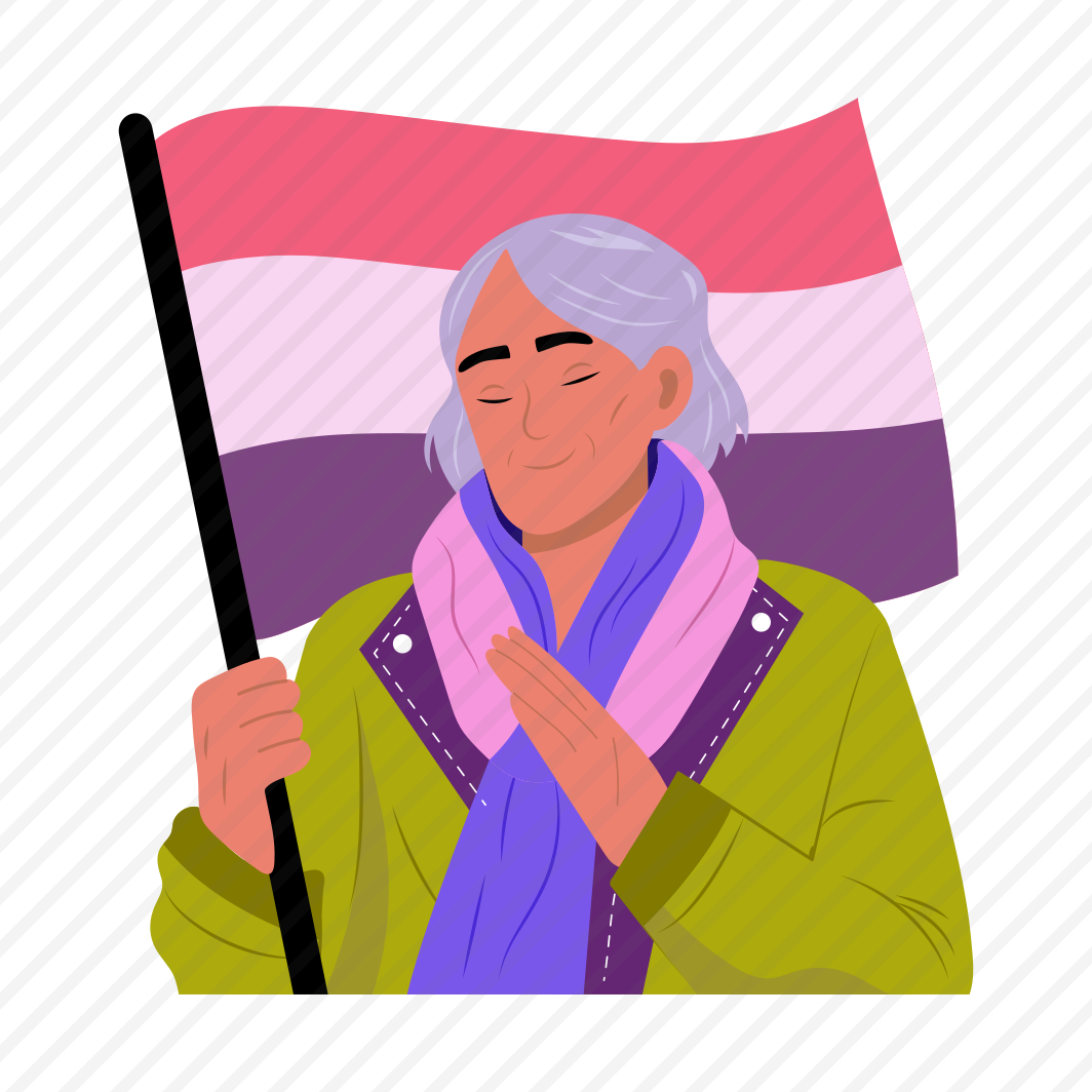 Elderly Lady, Devotion, Patriotism, Faithfulness, Dedication, preview