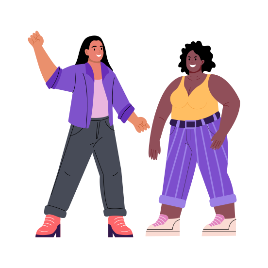 Female Friends, Friendship, Best Friends, Happy, Enjoying illustration