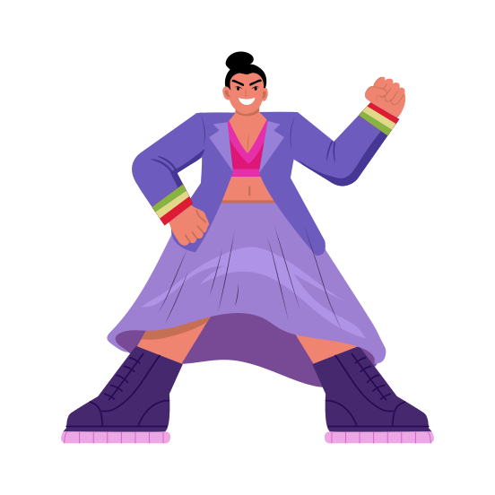 Gender Expression, Androgyny, Masculinity, Pride, Character, illustration