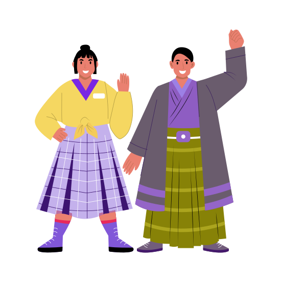 Global Fashion, Multicultural, Traditions, Clothing, Attires, Apparels illustration