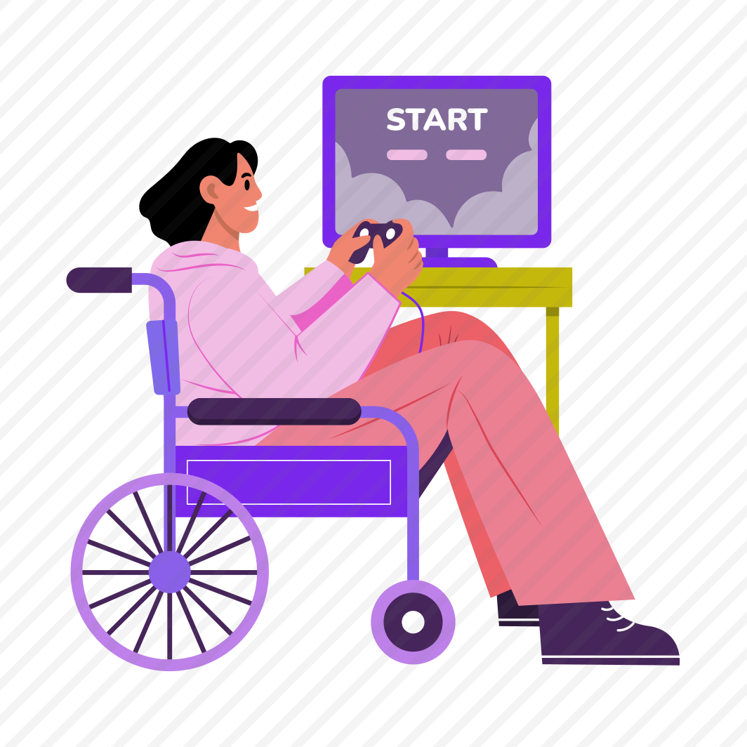 Handicap, Disabled, Accessible, Playing Game, Enjoying preview