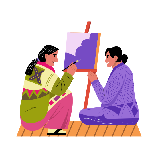 Indigenous Artist, Painter, Drawing, Canvas Art, Artistic illustration