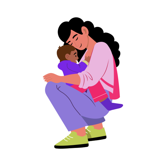 Mother, Motherhood, Parenting, Mother Love, Hugging illustration