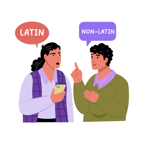 Multilingual, Linguistic, Communication, Talk, Chat illustration