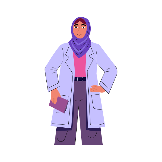 Muslim Doctor, Physician, Medical, Professional, Female Doctor illustration