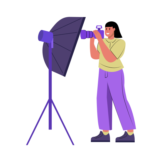 Photographer, Cameraman, Taking Pictures, Capturing, Professional illustration