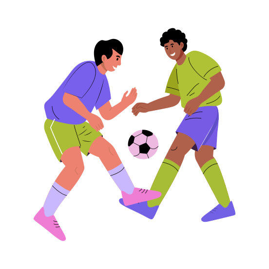 Playing Football, Soccer, Sport, Game, Enjoying illustration