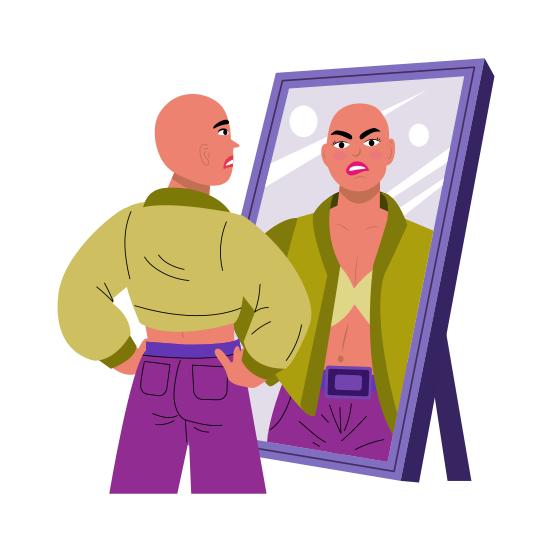 Self Confidence, Boldness, Self Assurance, Courage, Determination, illustration