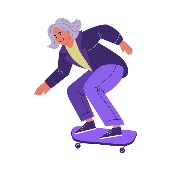Skateboarding, Playing, Activity, Enjoying, Character illustration