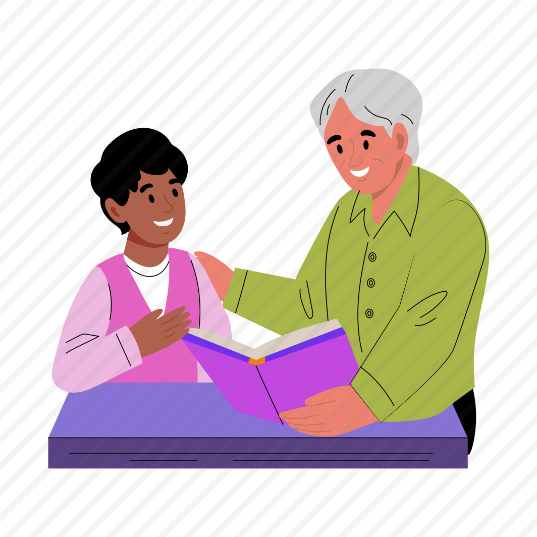 Storytelling, Grandfather, Elderly, Reading, Story preview