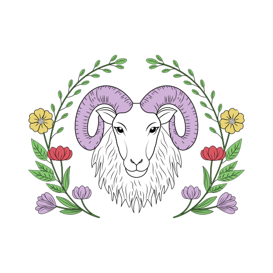 Aries Ram, Goat, Animal, Zodiac, Sign illustration
