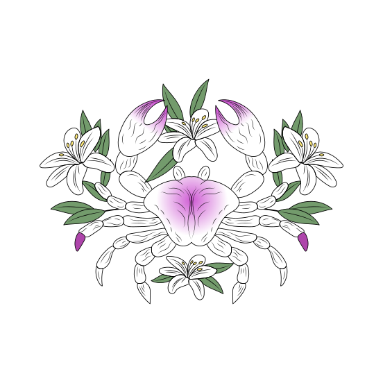 Crab, Crustacean, Animal, Zodiac, Sign illustration