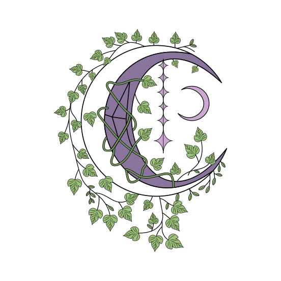 Crescent, Moon, Lunar, Celestial, Nature illustration