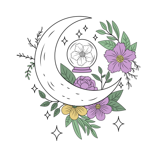 Crescent Moon, Lunar, Moon, Celestial, Nature illustration