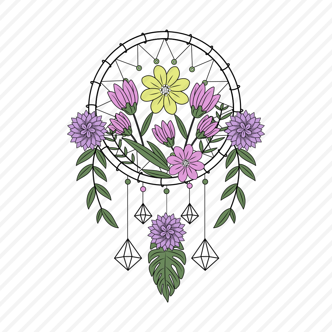 Dreamcatcher, Hoop, Decor, Hangings, Floral preview